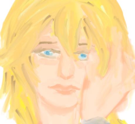 namine with kairi's hand on her face