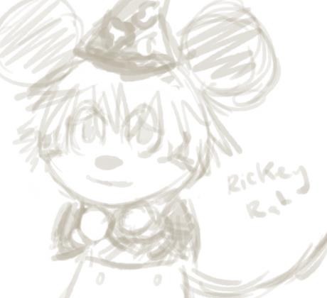 riku/mickey fan baby rickey rat